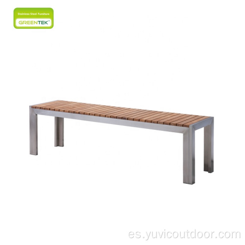 304 # acero inoxidable con muebles de madera de teca